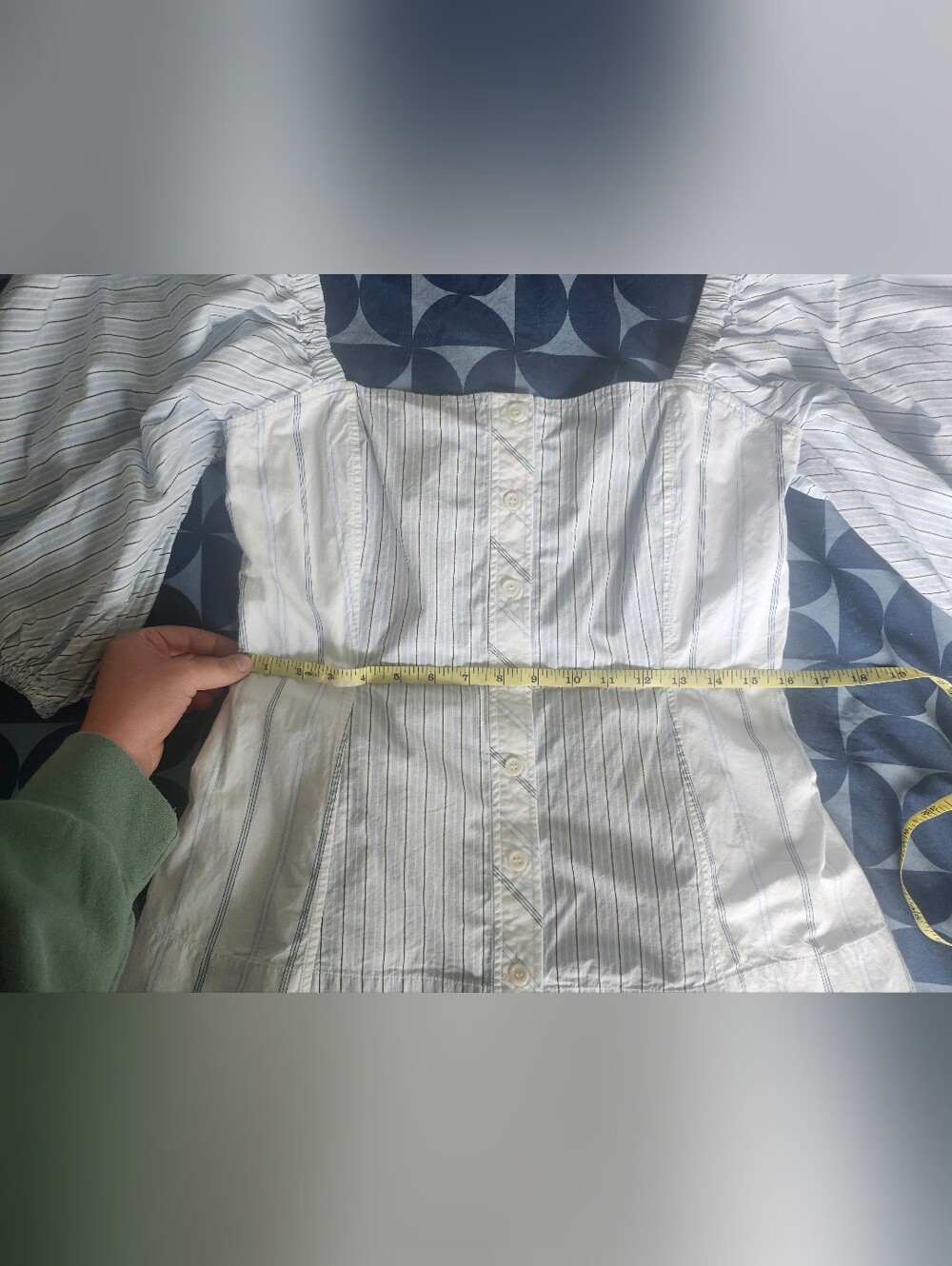 Ganni Striped Cotton Poplin Button Down Shirt - Picture 10 of 10